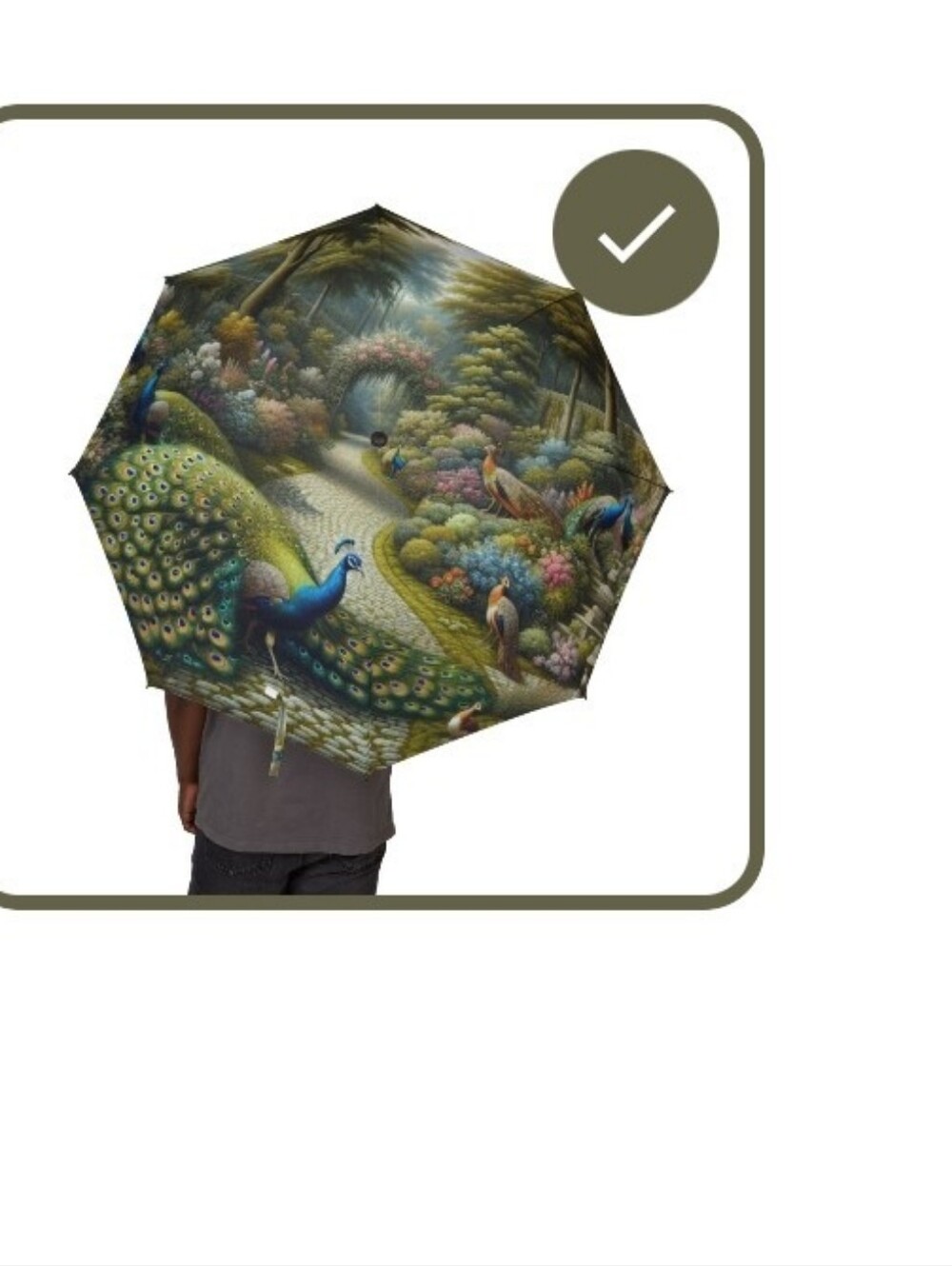 Peacock Garden Umbrella